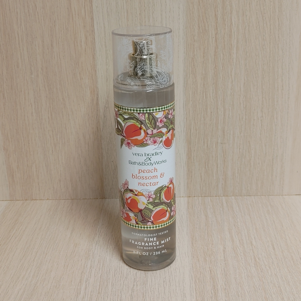 Bath & Body Works Peach Blossom & Nectar Fine Fragrance Mist 8 oz Vera Bradley